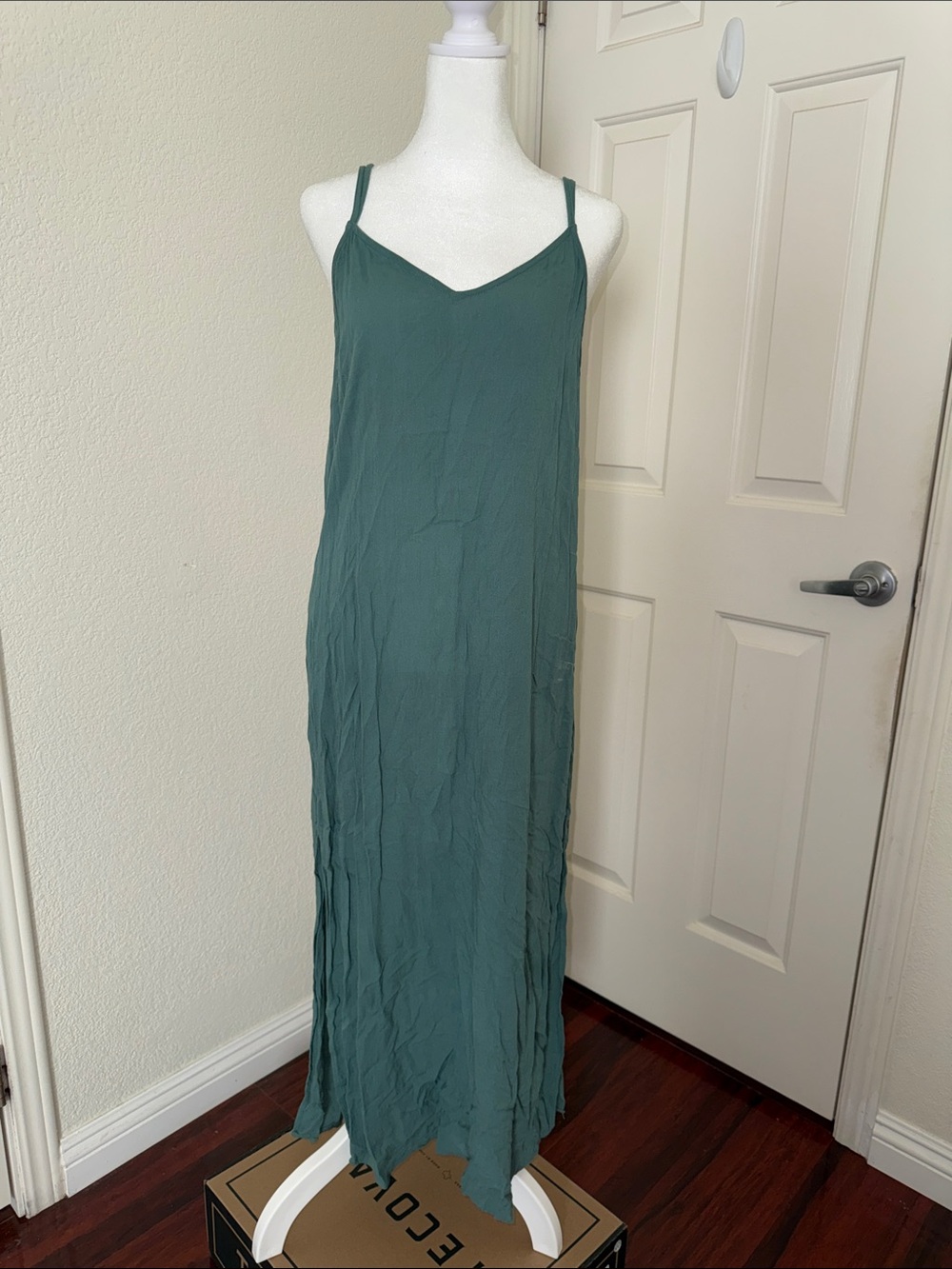 aerie Teal Green Slip Maxi Dress